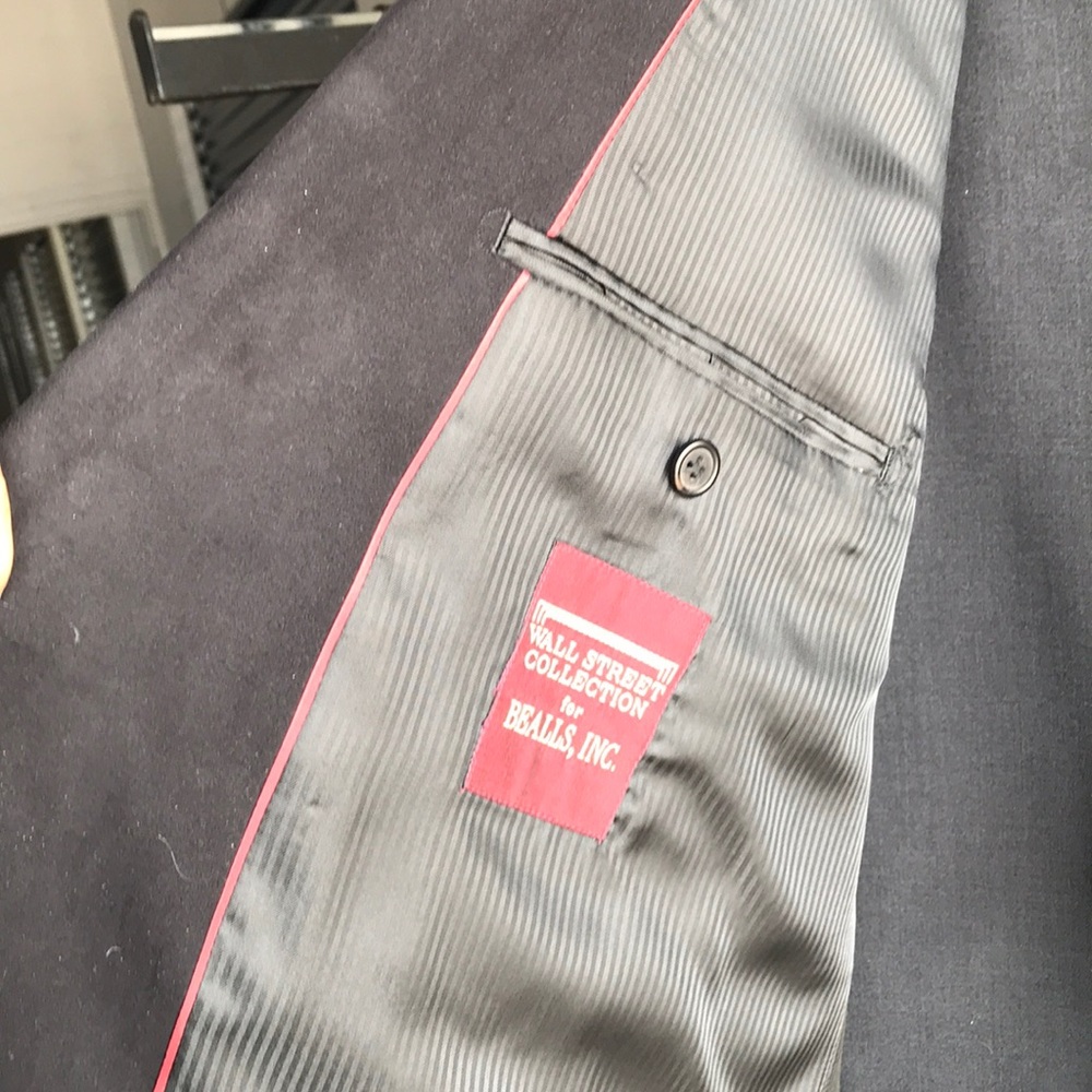 Wall Street Collection faux suede blazer Sz 50 R - Picture 2 of 8